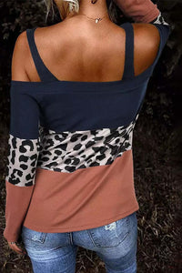 Leopard Colorblock Top