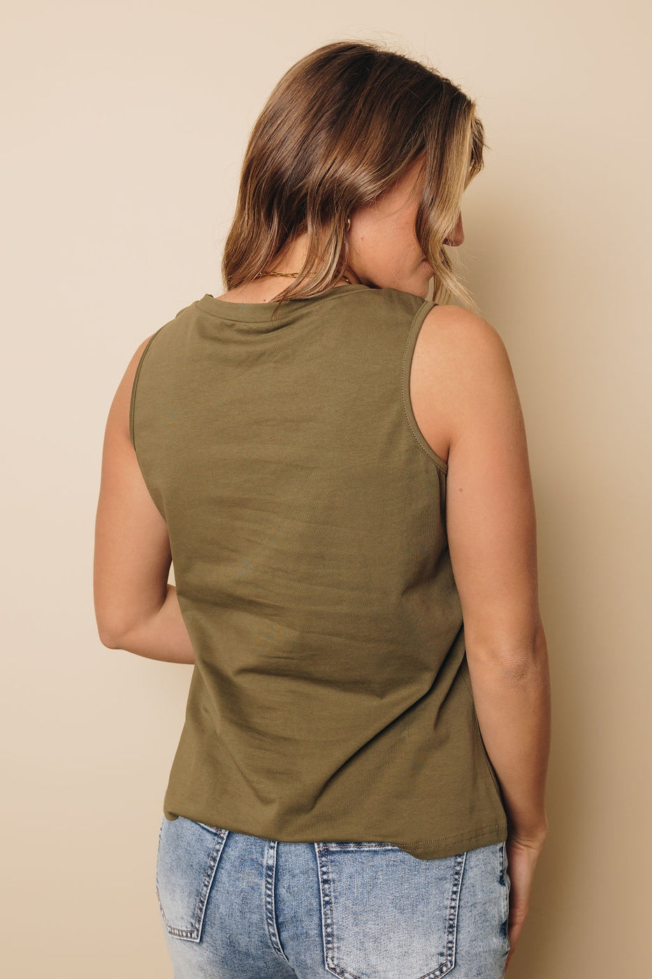 Olive Strappy Tank