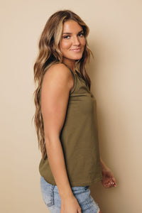 Olive Strappy Tank