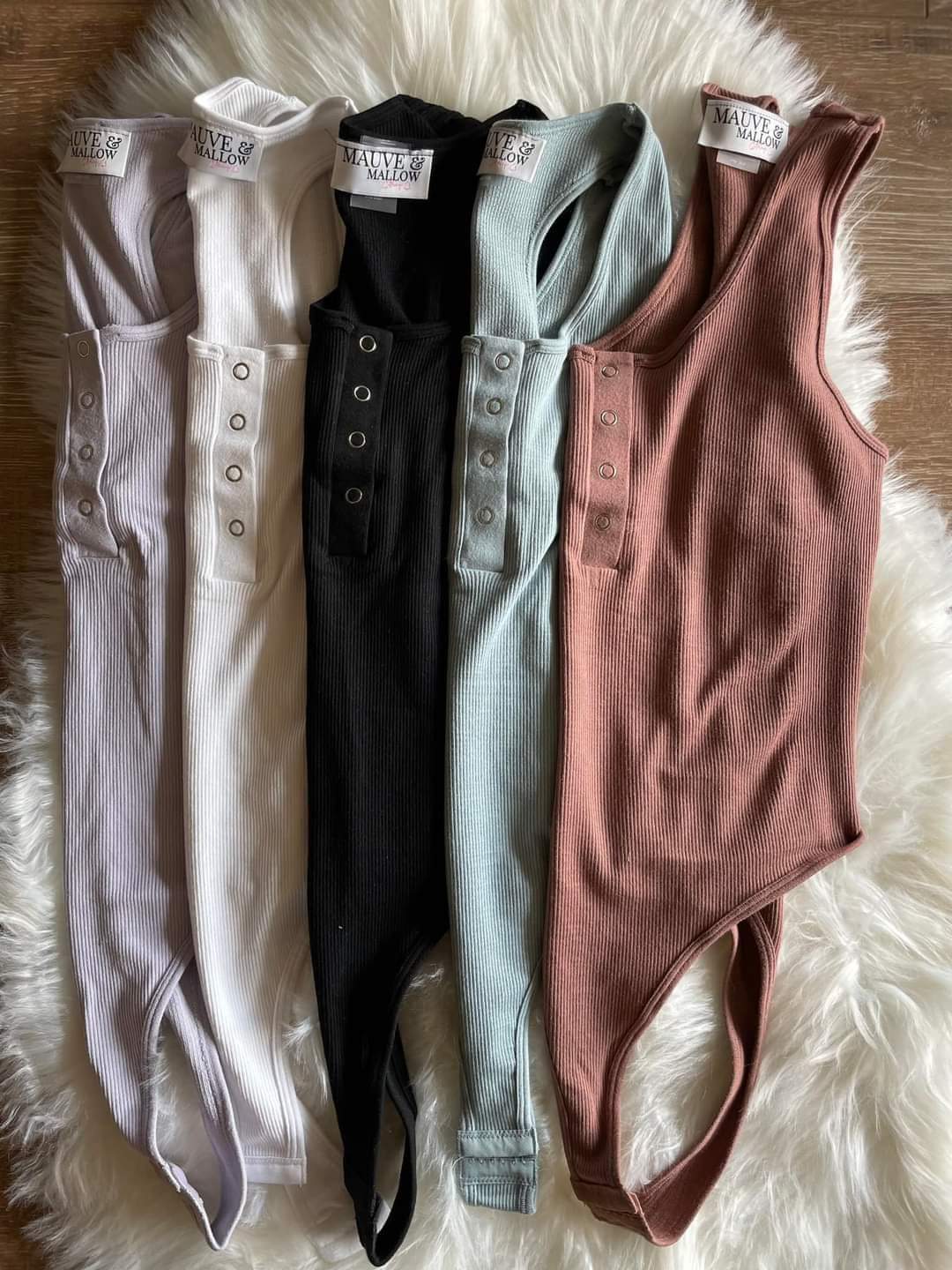 Ribbed Snap Bodysuits